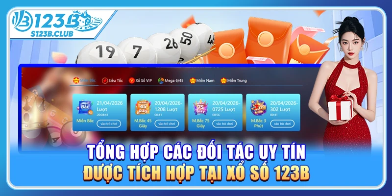 Tổng hợp các đối tác uy tín được tích hợp tại xổ số 123B